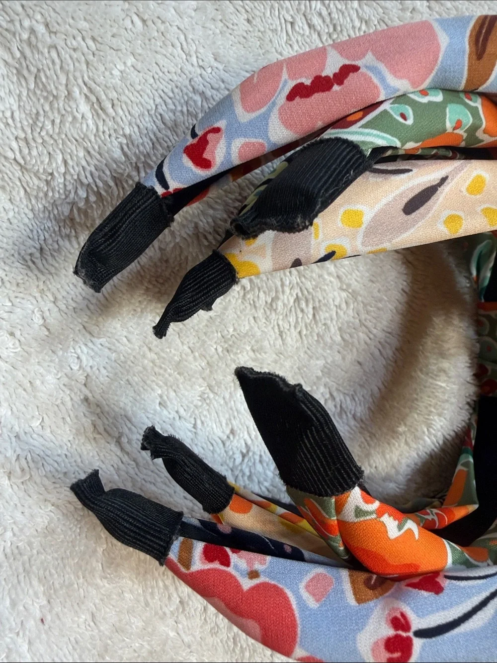 Floral Pattern Knotted Headband - Multicolor